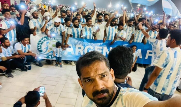 Aficionados de la "albiceleste" en Bangladesh.